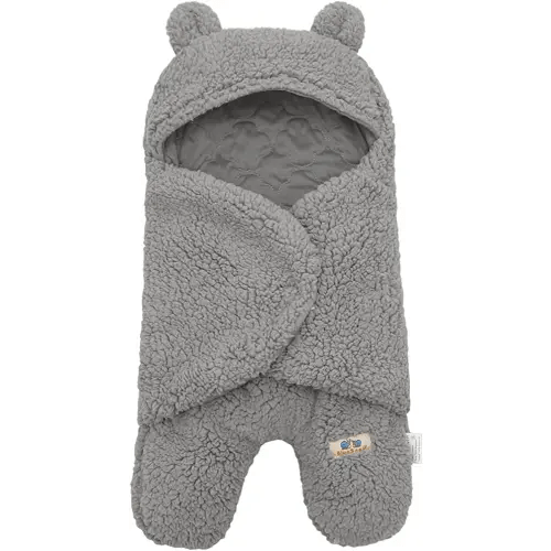 BlueSnail Newborn Receiving Blanket Baby Sleeping Wrap Swaddle(Light Gray)