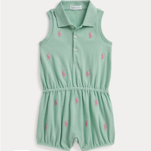 Polo Pony Cotton Mesh Bubble Shortall