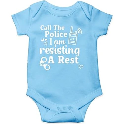 Call The Police, I'm Resisting A Rest - Daddy's Backup - Cute One-Piece Infant Baby Bodysuit