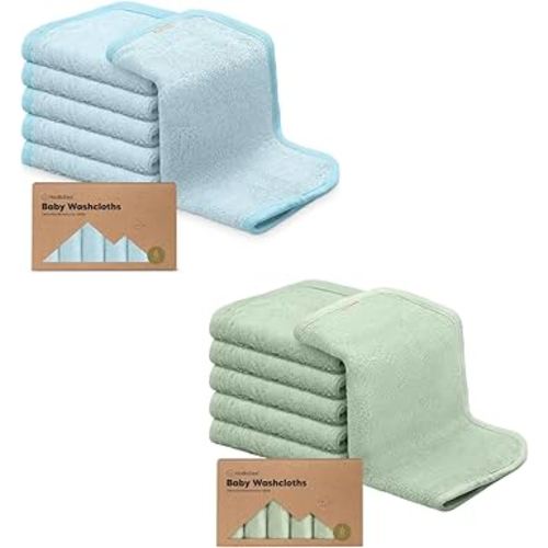 KeaBabies 6-Pack Baby Washcloths - Soft Viscose Derived from Bamboo Washcloth, Baby Wash Cloths, Baby Wash Cloth for Newborn, Kids, Bath Baby Towels, Face Towel, Face Cloths for Washing Face