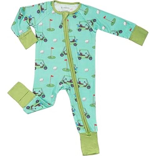 LollyBanks Baby Pajamas, 2-Way Zipper Romper, 95% Viscose Made from Bamboo and 5% Spandex, Baby Sleepers