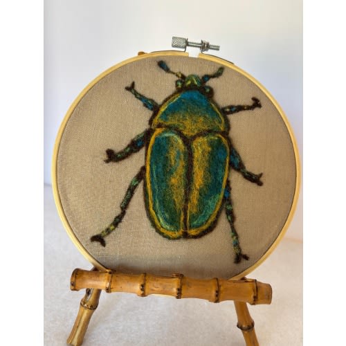 Needle Felted Beetle, Hand Felted picture