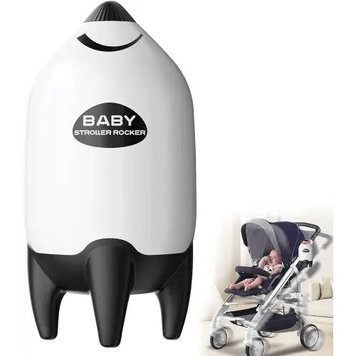 QNHMPW Baby Rocker, Portable Baby Bouncer Gently Rocks Any Stroller or Pram, Baby Vibrating Soother Adjustable Speed and USB Rechargeable, Baby Sleep Aid Newborn Essentials Must Haves Gifts