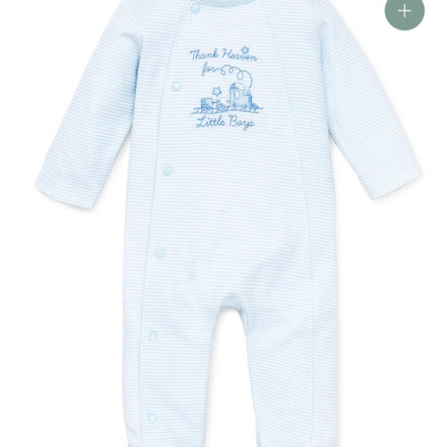 Thank Heaven for Little Boys Footed One-Piece (Hat not included)
