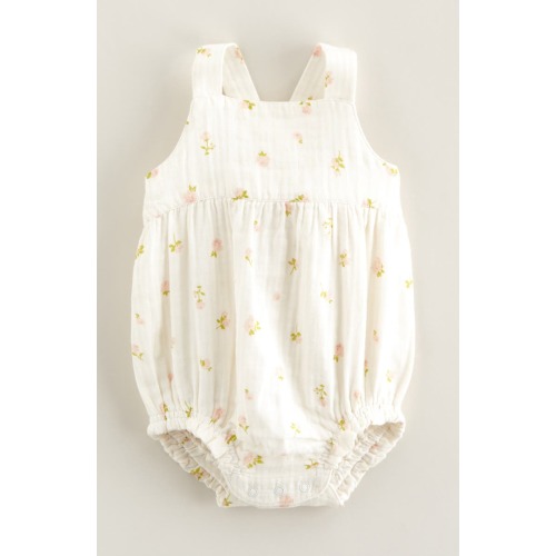 Printed Cotton Bubble Romper, 9M