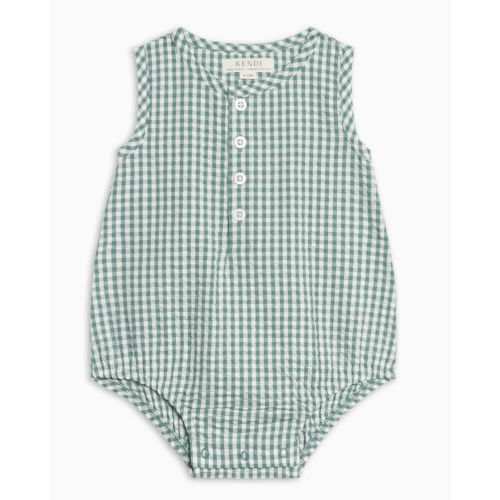 Wren Seersucker Bubble Romper