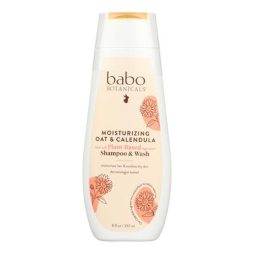 Babo Botanicals Moisturizing Oat and Calendula Shampoo and Wash - 8 oz