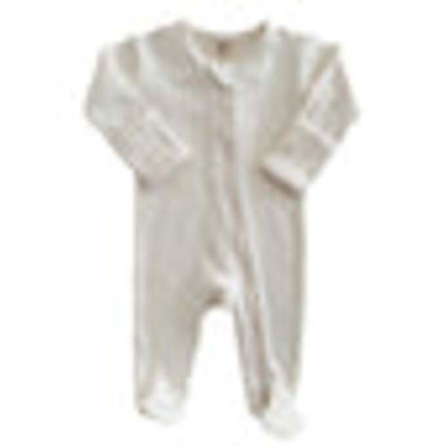 Ivory / Organic Ribbed Zip Footie – SpearmintLOVE