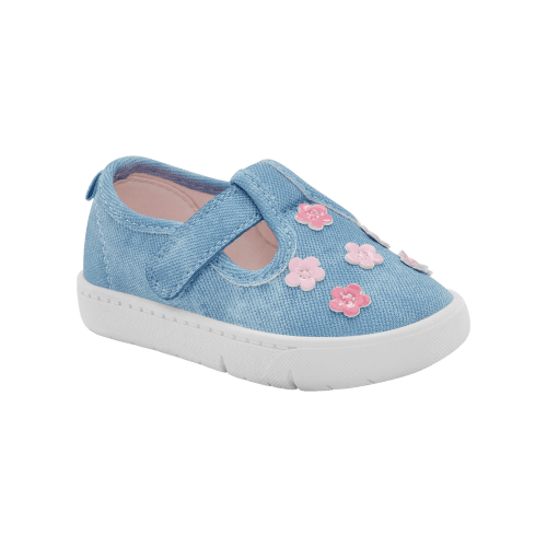 Every Step® First Walker Floral Denim Sneakers - Blue - Carter's | Carter's