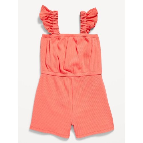 Sleeveless Ribbed Romper for Toddler Girls