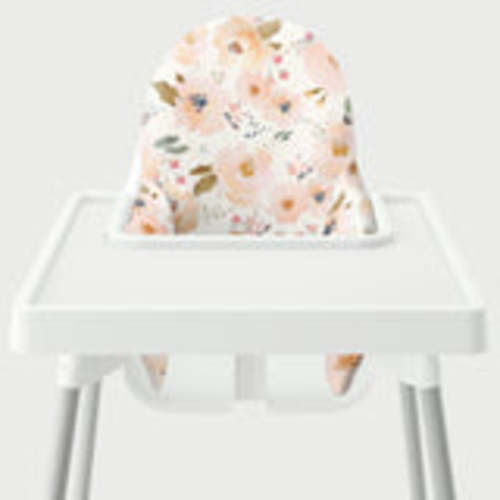 Highchair Cushion Cover - Soft Blue Window Pane – Yeah Baby Goods