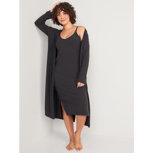 Maternity Sunday Sleep Rib-Knit Robe & Nursing Nightgown Set