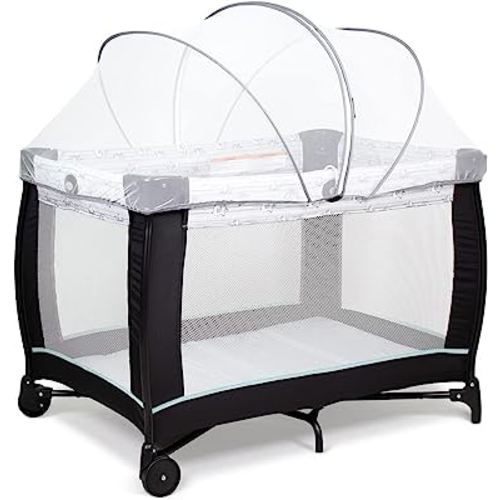 Beberoad Love Pack N Play Tent Cover Playpen Mosquito Net Cover with 2-Way Zipper for Travel Crib/Playard (White)