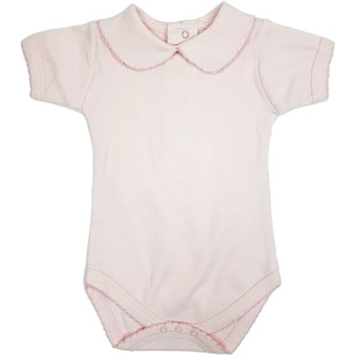 Baby Peter Pan Collared Bodysuit 0-3 months pink