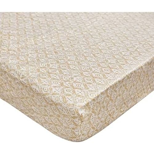 Crane Baby Soft Cotton Crib Mattress Sheet, Fitted Sheet for Cribs and Toddler Beds, Diamond, 28”w x 52”h x 9”d