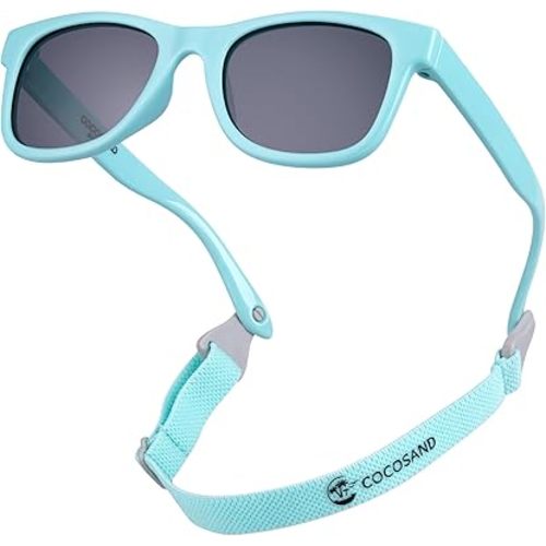 Flexible Baby Sunglasses with Strap Polarized UV Protection for Toddler Infant Newborn Boy Girl Age 0-24 Months