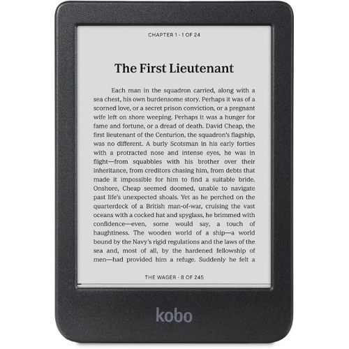 Kobo Clara BW | eReader | 6” Glare-Free Touchscreen with ComfortLight PRO | Dark Mode Option | Audiobooks | Waterproof | 16GB of Storage | Black