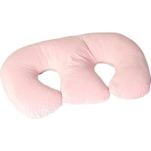 Twin Z The Pillow - Pink The only 6 in 1 Twin Pillow Breastfeeding, Bottlefeeding, Tummy Time & Support! A Must Have for Twins! - Cuddle Pink DOTS