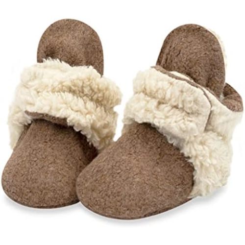 Zutano Unisex Fleece Baby Booties, Two Snap Closure, Newborn to 24 Months