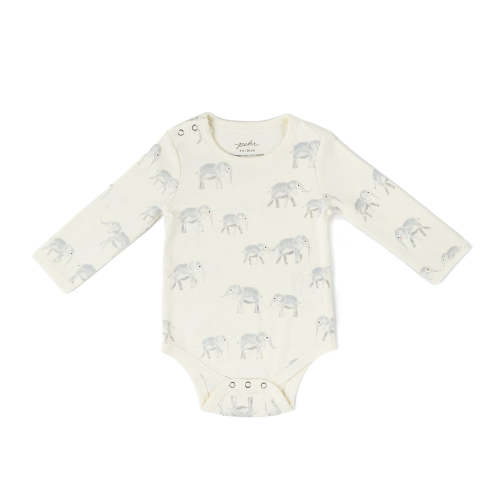 Shoulder Snap One-Piece - Follow Me Elephant 6-12 Months