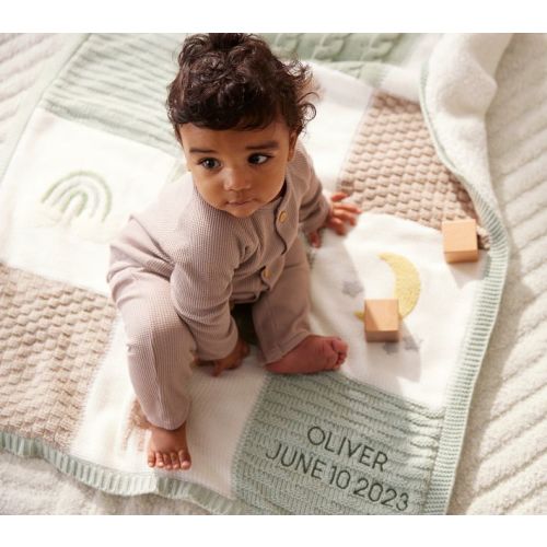 Giraffe Patchwork Heirloom Baby Blanket