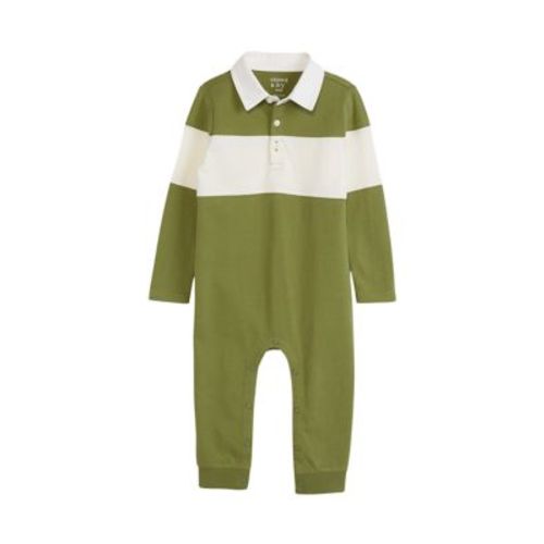 Baby Boys Knit Rugby Romper
