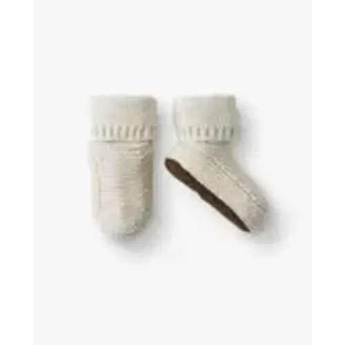 Sweaterknit Booties In Organic Cotton: Newborn