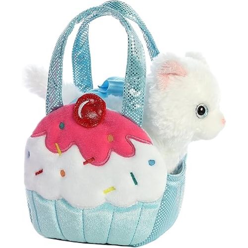 Aurora® Fashionable Fancy Pals™ Sweets Kitty Stuffed Animal - On-The-go Companions - Stylish Accessories - Multicolor 7 Inches