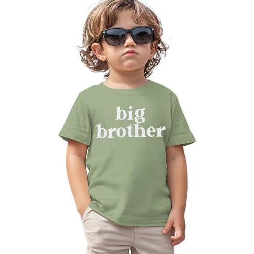 SOFEON Big Brother Shirt for Toddler Baby Boy Promoted to Big Brother Announcement T-Shirt Kids Summer Short Sleeve Tees