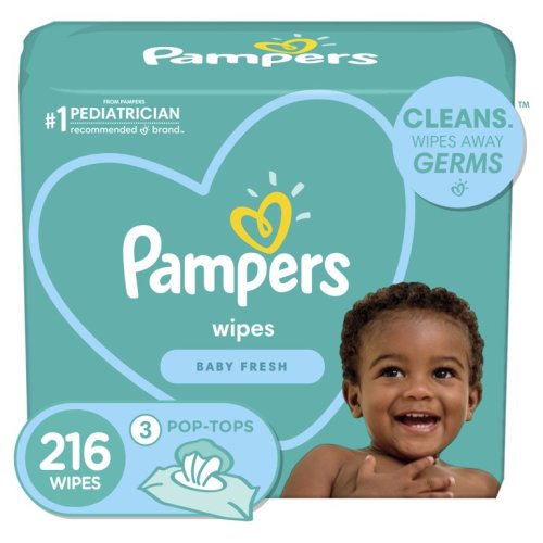 Pampers Baby Wipes Baby Fresh Scented 3X Pop-Top Packs 216 Count