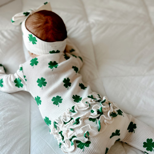 Waffle ruffle footies