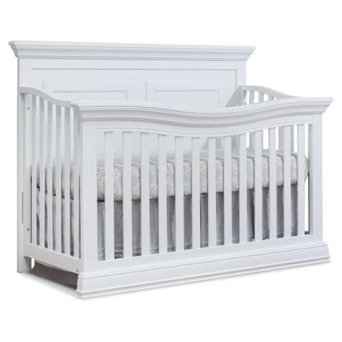 Sorelle Furniture Paxton 4-in-1 Convertible Crib, JPMA Certified, White - 60x31x46in