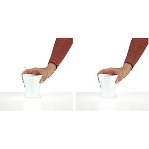 Baby Bottle and Silicone Pump Holder - Prepare Baby Bottles with one Hand and Prevent Breast Milk Spills, White (Pack of 2)
