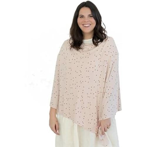 WeeSprout Nursing Cover for Breastfeeding, Soft & Breathable Nursing Poncho, Neck Insert for Hands-Free View, Machine Washable & Dryer Safe Feeding Cover Up