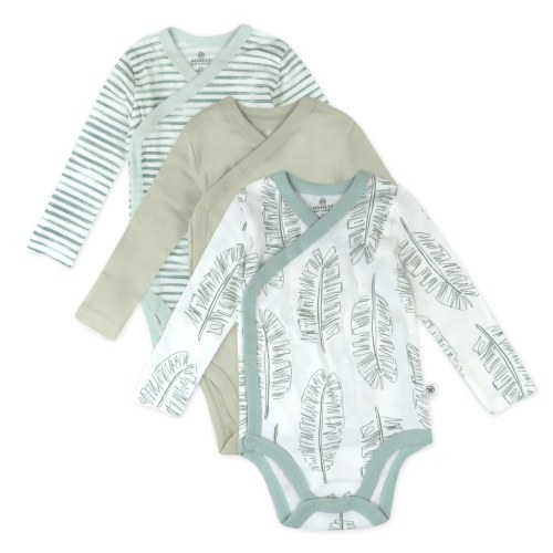 3-Pack Organic Cotton Long Sleeve Side-Snap Bodysuits – Honest Baby Clothing
