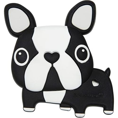 Loulou Lollipop Boston Terrier Soft Silicone Teether - Premium Baby Teether Toy