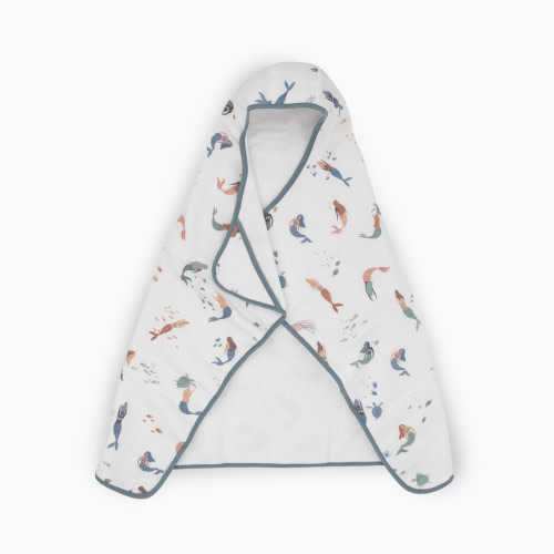 Little Unicorn Cotton Muslin & Terry Toddler Hooded Towel - Mermaids
