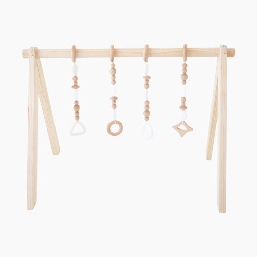 Poppyseed Play Wooden Baby Gym - White