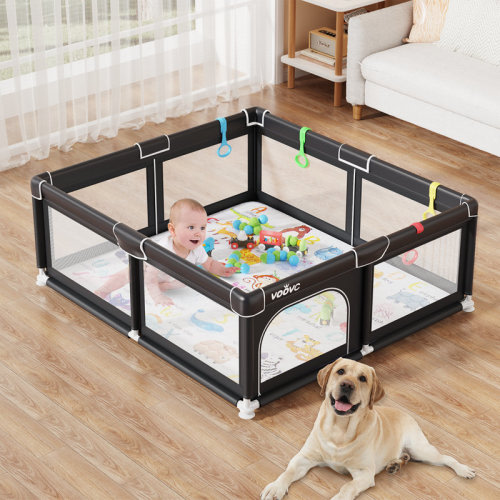 Velivi 71x60 Inches Baby Playpen With Mat, Extra Large Playpen For Babies And Toddlers, Indoor & Outdoor Activity Center, Safety Baby Play Pen & Reviews | Wayfair