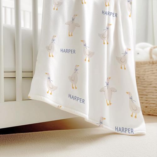 Personalized Goose Baby Blanket