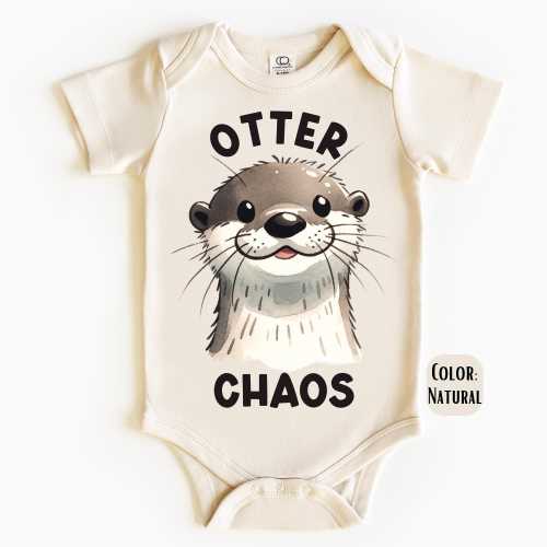 Otter Chaos Bodysuit, Funny Baby Clothes, Funny Baby Gift, Baby Shower Gift, Gift for New Mom, Mothers Day Gift