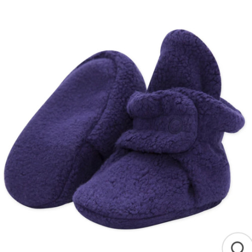 Zutano Cozie Fleece Stay-On Baby Bootie Slipper - True Navy
