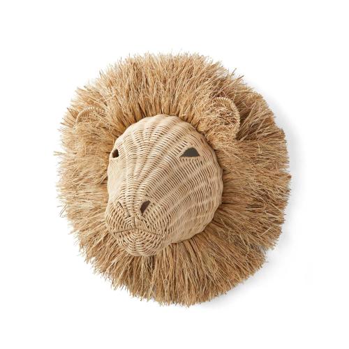Wicker Animal Head - Giraffe, Lion, and Elephant