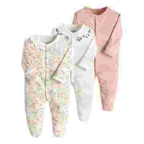 MEZZALL Baby Footie Pajama with Mitten Cuffs, Double Zipper Cotton clothes Sleeper Pjs, Footed Sleep Play
