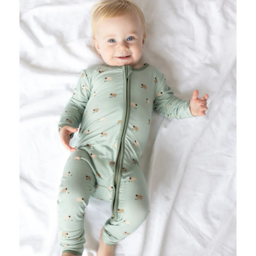 Lamb Bamboo Convertible Footed Onesie | Baby Clothing | Elevated Faith