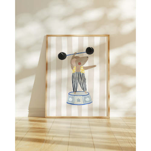 Strong Mouse - Circus Art Print