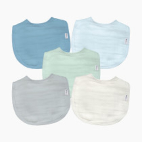 GREEN SPROUTS Muslin Bibs (5 Pack) - Blueberry