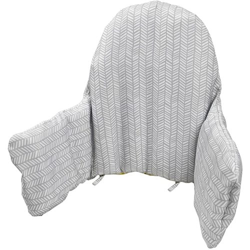 Lomgwumy High Chair Cushion, New Type High Chair Cover Pad/pad for High Chair,highchair Cushion for IKEA Antilop Highchair,Built-in Inflatable Cushion,Baby Sitting More Comfortable (Gray Stripes)