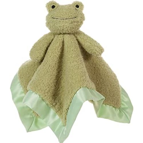 Apricot Lamb Luxury Snuggle Plush Cute Green Frog Infant Stuffed Animals Security Blanket Nursery Character Blanket (Green Frog, 14 Inches)