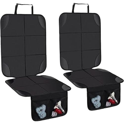 Car Seat Protector,2Pack Car Seat Cushion,with Thickest Padding and Non-Slip Backing,Waterproof 600D Fabric Car Seat Covers with Storage Pockets for Baby for Baby、Pet and All Types of Cars